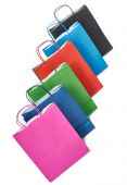 Papiertragetasche uni farbig