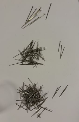 Deko Nadeln, Stecknadeln Eisen vernickelt