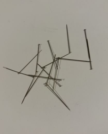 Deko Nadeln, Stecknadeln Stahl vernickelt