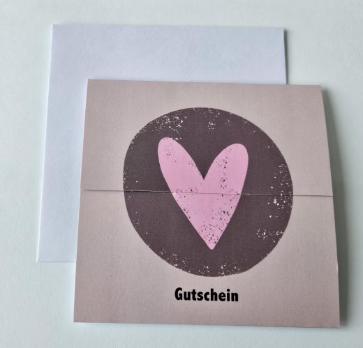 Gutschein Present rosa Herz
