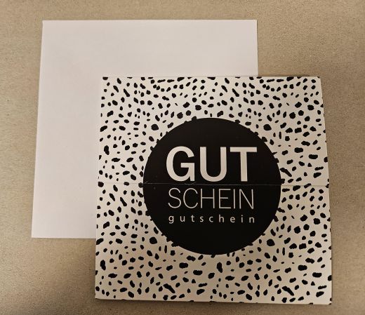 Gutschein Present weiß/schwarz