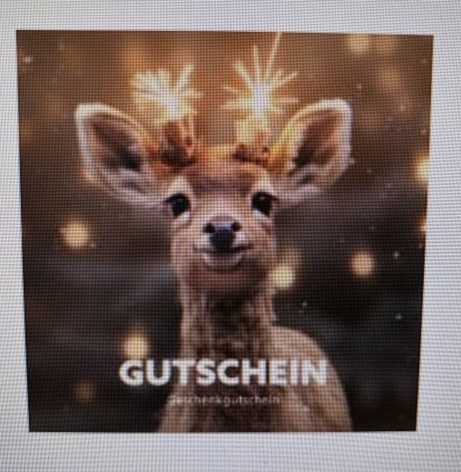 Gutschein Present Weihnachten Rehkitz