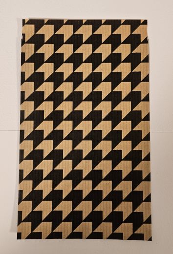 Flachbeutel 9,5x14cm schwarz-beige