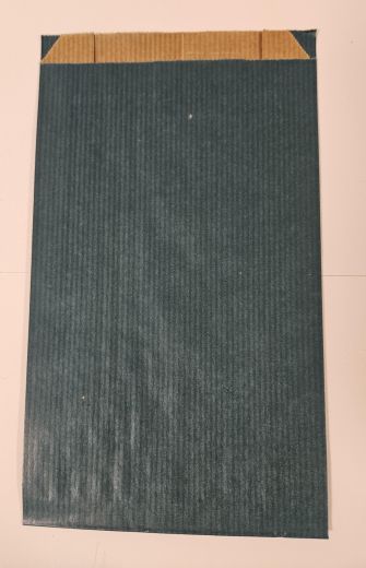 Flachbeutel Papier dunkelgrün 12+4,5x20cm