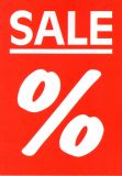 Plakat Karton DIN A4 Sale % beidseitig