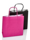 Tragetasche Papier farbig Papierkordel 22+9x23cm