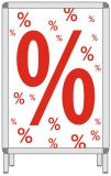 Rahmenplakat DIN A1 %%%%% weiß/rot Papier