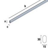 Flachovalrohr vernickelt-satiniert Edelstahloptik