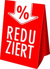 Dachaufsteller Sale Reduziert % rot/weiß