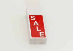 Kleiderbügelhänger SALE rot/weiß 4x10cm Karton