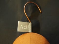 Bügel Fahne NEU grau/weiß