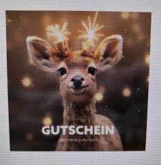 Gutschein Present Weihnachten Rehkitz