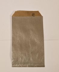 Flachbeutel Papier metallic Silber